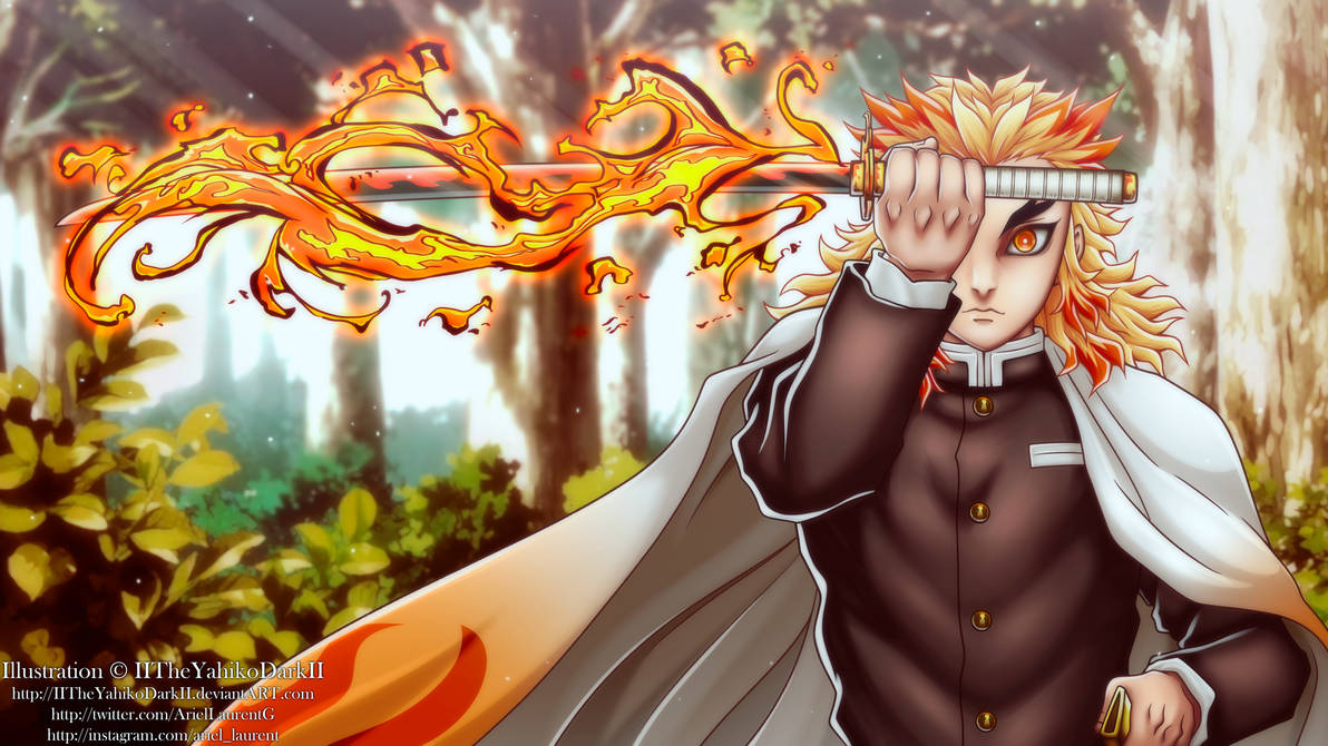 Kyojuro Rengoku Flame Hashira by IITheYahikoDarkII on DeviantArt