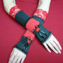 Black and red Lolita Gloves