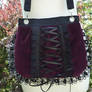 Bordeaux velvet corset bag