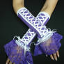 White and Purple Gloves