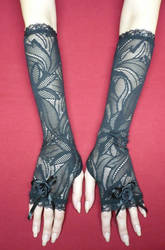 Long lace Fingerless Gloves