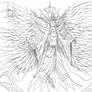 Final Fantasy II - Heaven Emperor (Line Drawing)