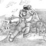 Super Mario Odyssey - Desert Town (Line Art)