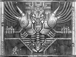 Megaman X (Sigma) SNES Line Art