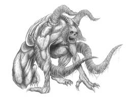 Final Fantasy IV - Scarmiglione (Milon) Line Art