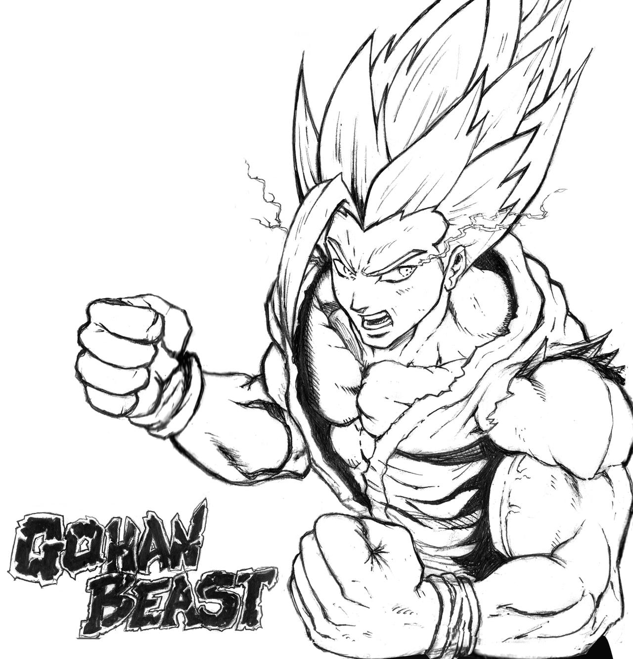 Gohan Writing Gohan Beast by SoulStryder210 on DeviantArt