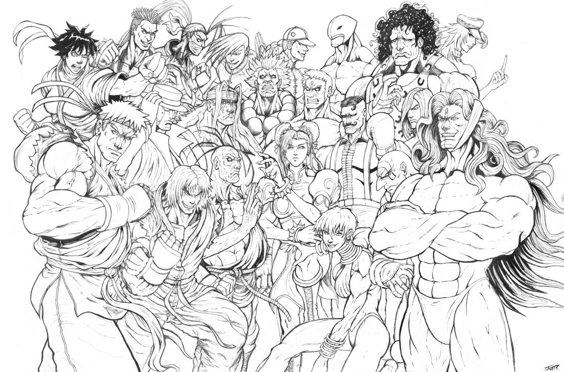 Third Strike First Roster Street Fighter III 3rd Strike (Line Art) by SoulStryder210 on DeviantArt