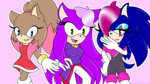 Three Hedgehog Girls