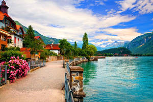 Swiss Lakeside Town