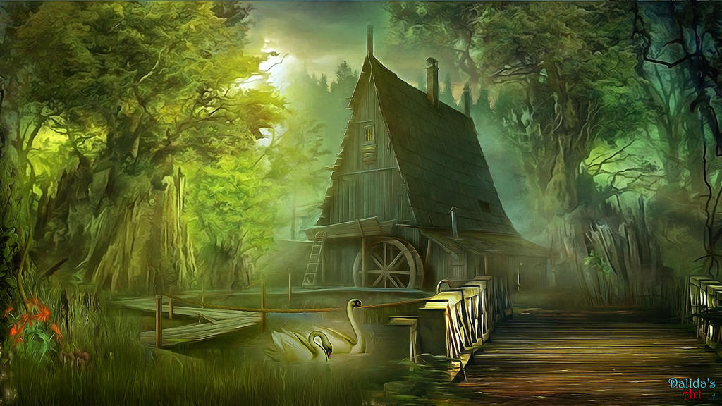Fairy world (7) Swans