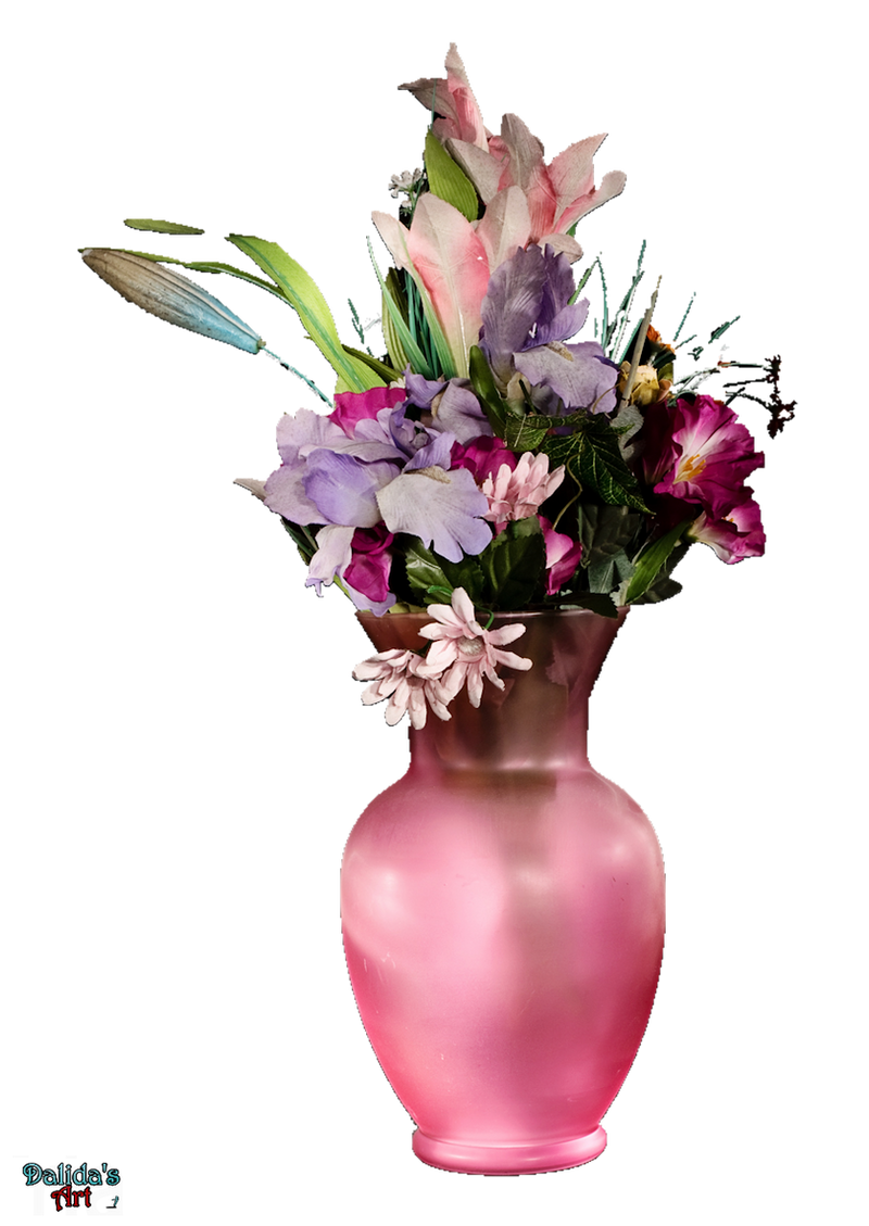 Pink Flowers Vase Png By Dalidas