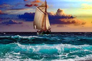 Sailing Ship by Dalidas-Art