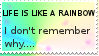 life is like a rainbow stamp