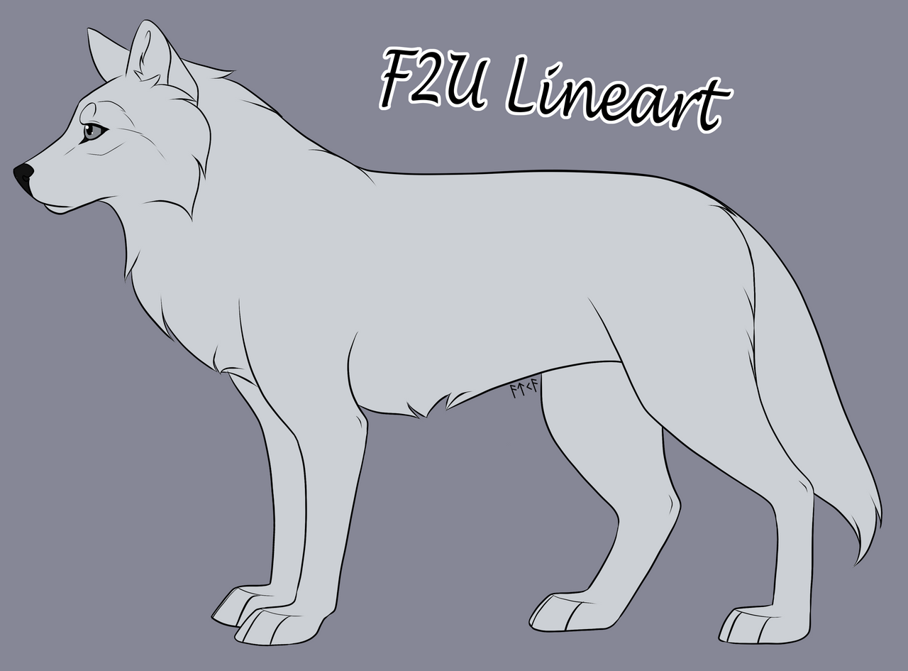 Basic Wolf Lineart F2U Simple Wolf Lineart by AmarokAdopts on DeviantArt