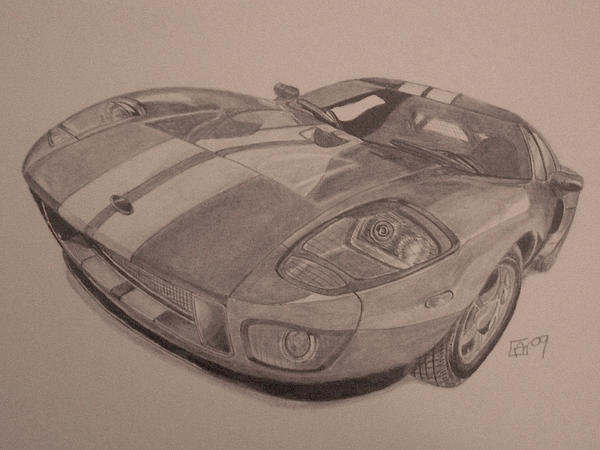 Ford Gt R Drawing Ford GT by linemaker on DeviantArt