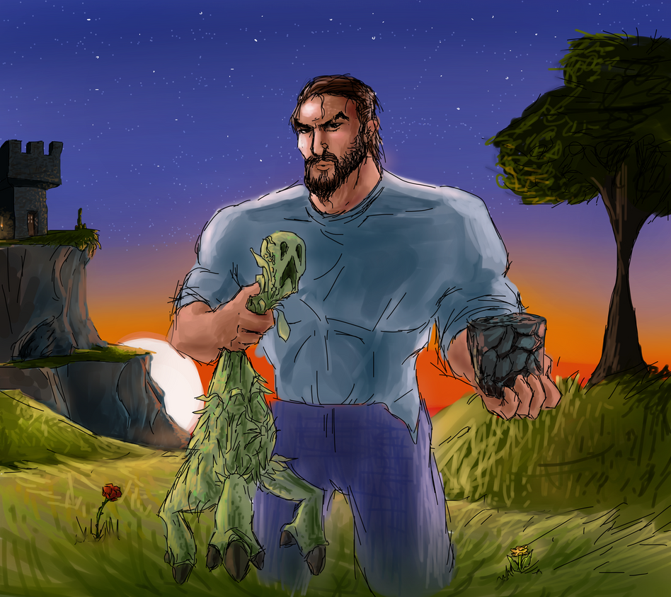 Steve Exploding Gif Steve brutalizes exploding green thing by GabelEgon on DeviantArt