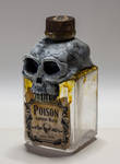 Skull Poison Bottle Vintage Pirate Sculpture by FraterOrion