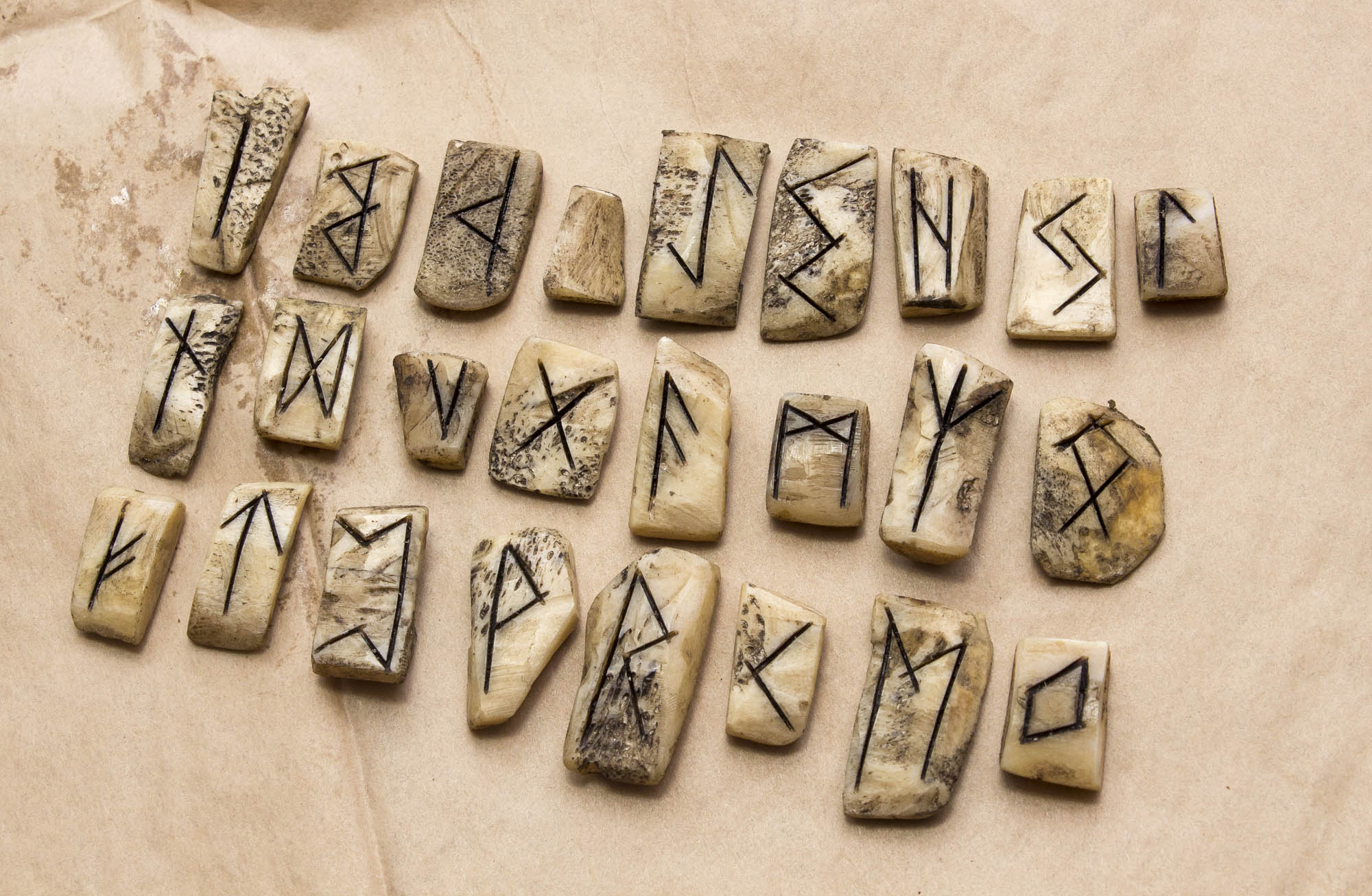 Real Bone Futhark Runes