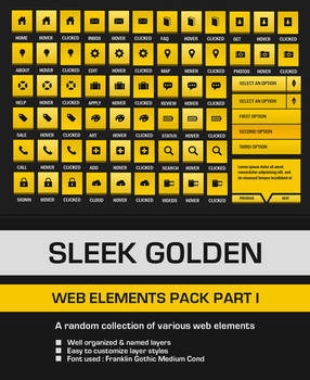 Sleek Golden Web Elements I