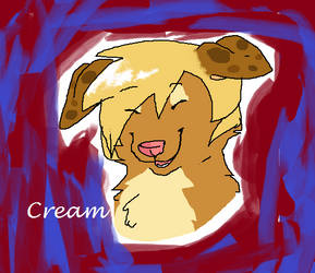 cream in paint