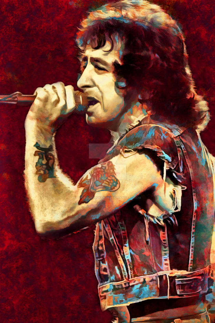 ACDC Bon Scott Tribute Art Let There Be Rock by TheRockerOfficial on ...