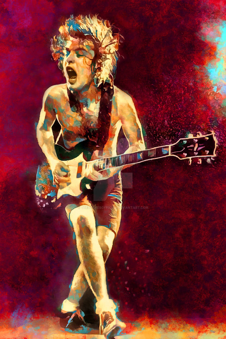 ACDC Angus Young Art Rising Power by TheRockerOfficial on DeviantArt