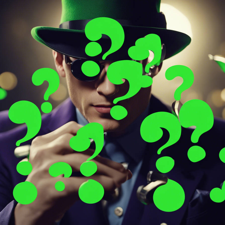 The Riddler a man with question marks by wmotion on DeviantArt