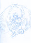 Secretsanta wingmon Sketch - commision example by Lord-Evell