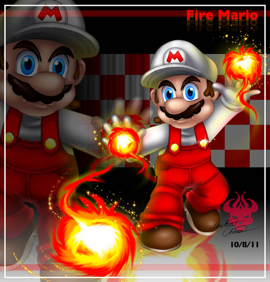 Mario Fire Obstacles Giftart: Fire Mario by Bowser2Queen on DeviantArt