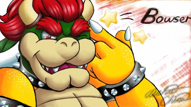 Just Bowser winking