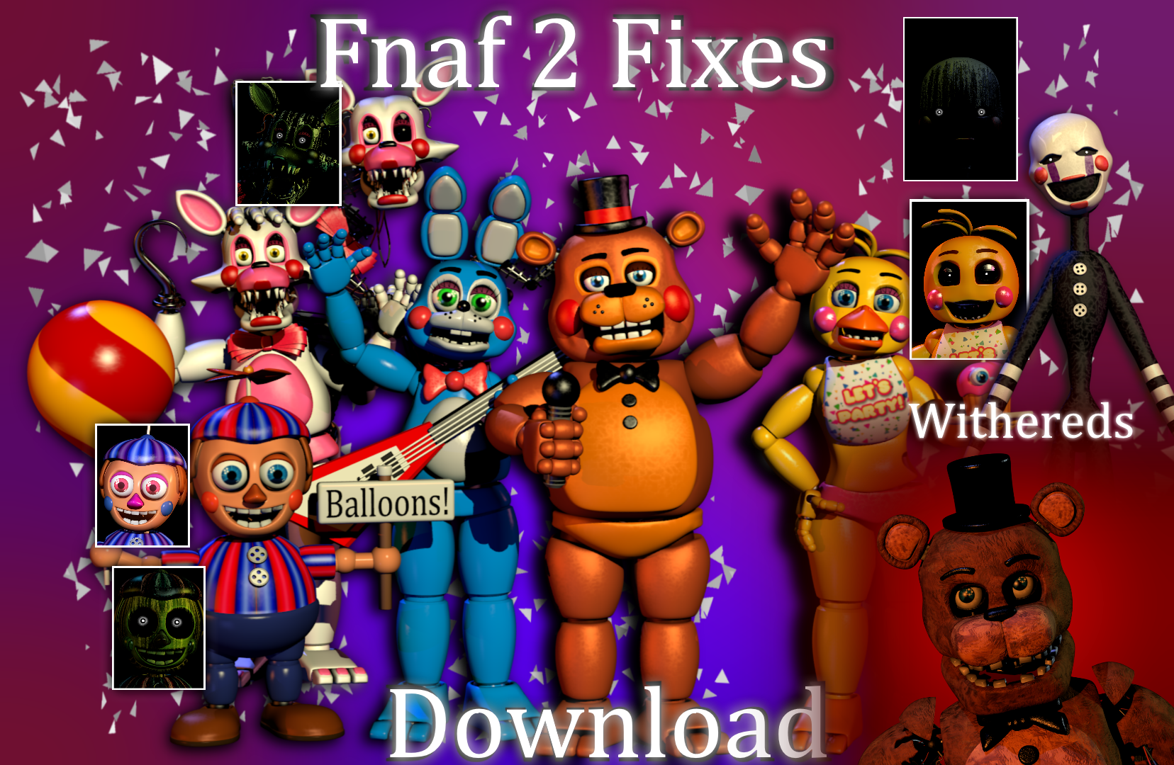 Fnaf World 2 Pack - C4d download  Five Nights at Freddys PT/BR Amino