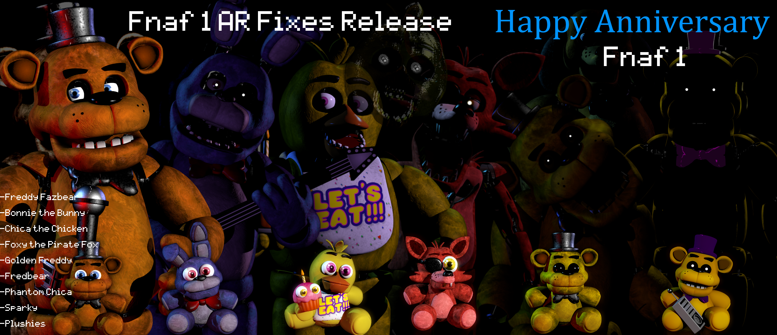 fnaf 1 all animatronics (blend) - Download Free 3D model by JustAnAser  (@JustAnAser) [9b5678a]