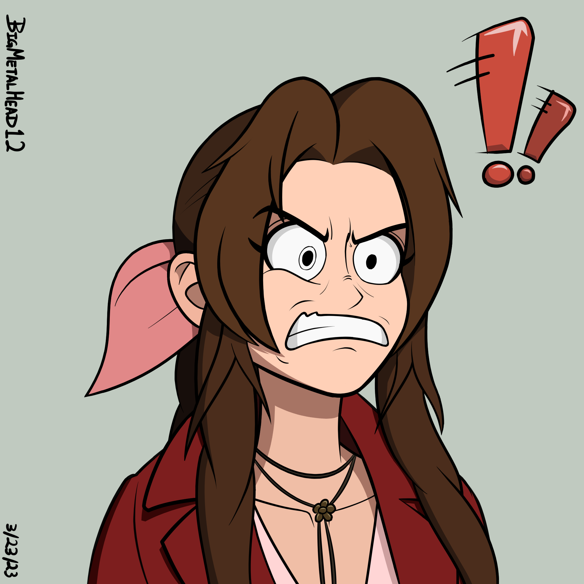 Simple Aerith Sketch by bigmetalhead on DeviantArt