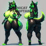 Closed Black/Green Protogen Multiple Views