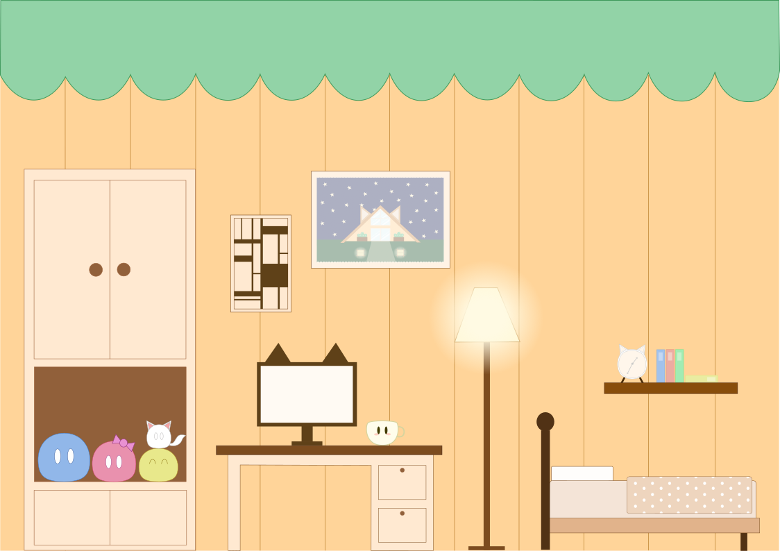 Kawaii Wooden Cat House Interior by KenjiAF on DeviantArt