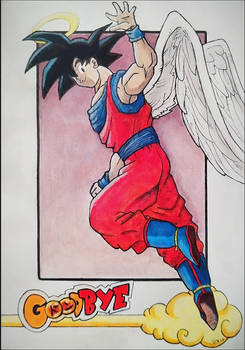 Goku, Goodbye Sensei. A4 acrylic