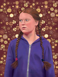 Portrait of Greta Thunberg