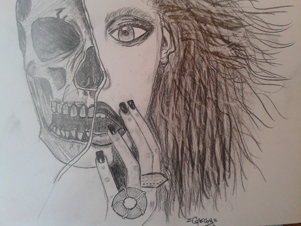 Half Face Half Skull By Memento Mori On Deviantart Half Face Half Skull By Memento Mori On Deviantart