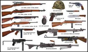 ww2 - US ARMY and USMC individual weapons
