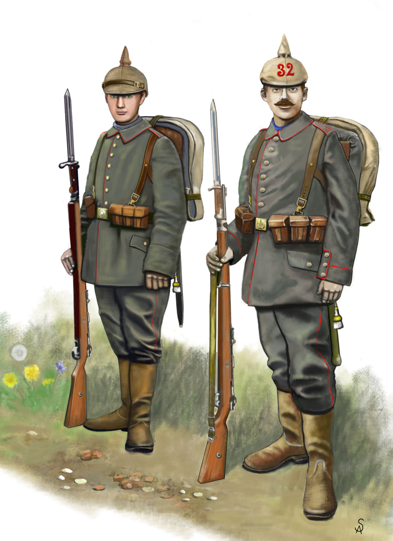German Rifleman 1914- ww1 German infantrymen by AndreaSilva60 on DeviantArt