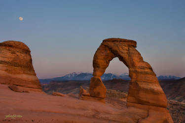 Moon over Delicate Arch