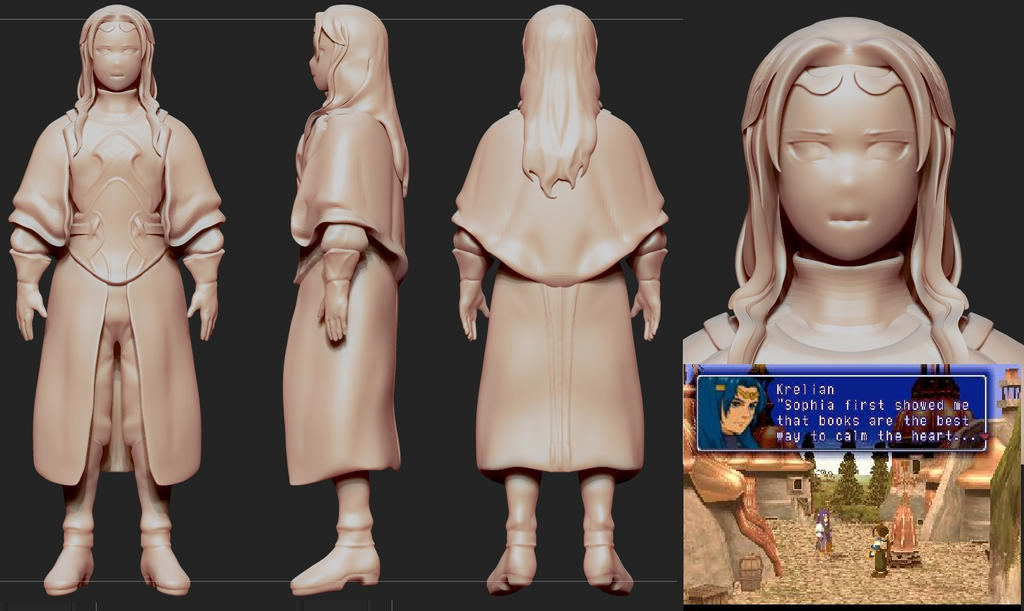 Xenogears Krelian/Karellen 3d sculpt