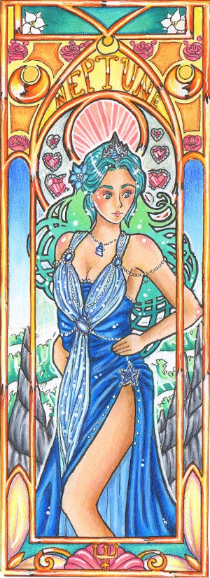 Sailor Neptune Mucha style