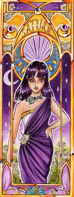 Sailor Saturn Mucha style