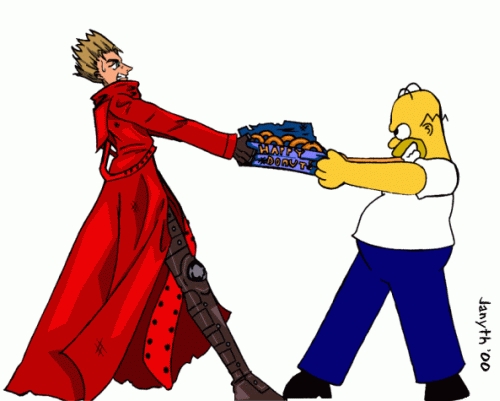 Homer vs Vash no holds barred