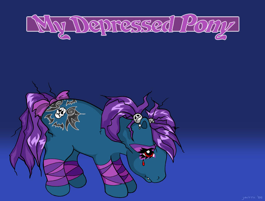 Pony Overworked My Depressed Pony by Wikitt on DeviantArt