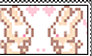 Cute Pixel Bunny GIF With Hearts Stamp