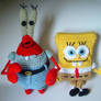 crochet Spongebob and Mr Krabs