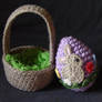 Easter egg and basket bunny