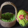 Easter egg basket flowers